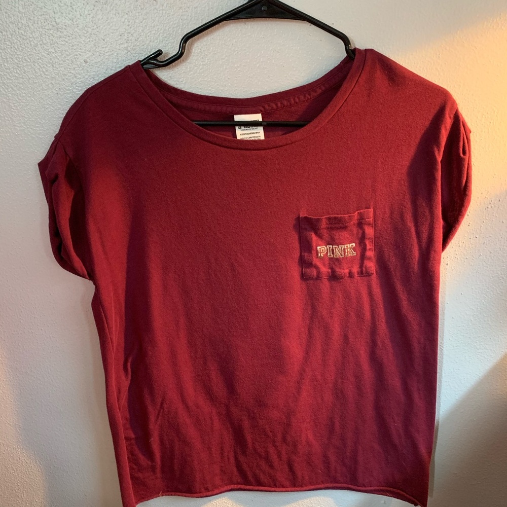 rolled short sleeve t-shirt shiny logo